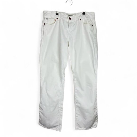 Lucky Brand White Lolita Boot Jeans Size 12/31 | Women’s Mid-Rise Bootcut - Picture 1 of 14